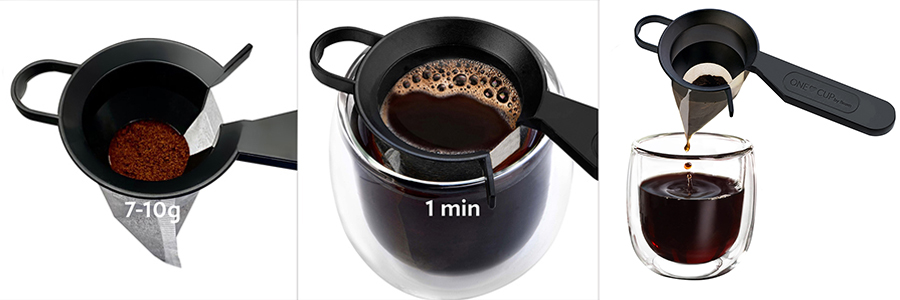 cafetera de vaso – filtro para café en polvo – Filtro de café para soporte One CUP Finum 60 ONE CUP Coffee Filtros de café 9 bandejas 60 filtros por paquete filtro de café de papel 9 paquetes 