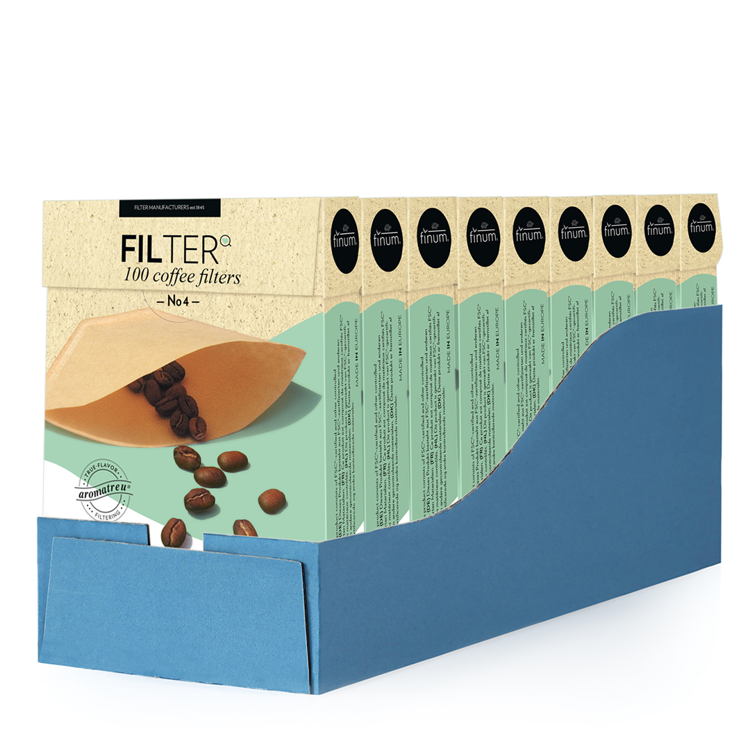 100 pezzi colore: marrone 4 filtri per carta FINUM caffè n 
