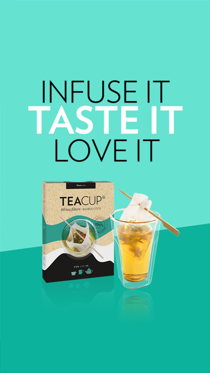 200 ml Taza de té Color Azul Finum Tea Glass System